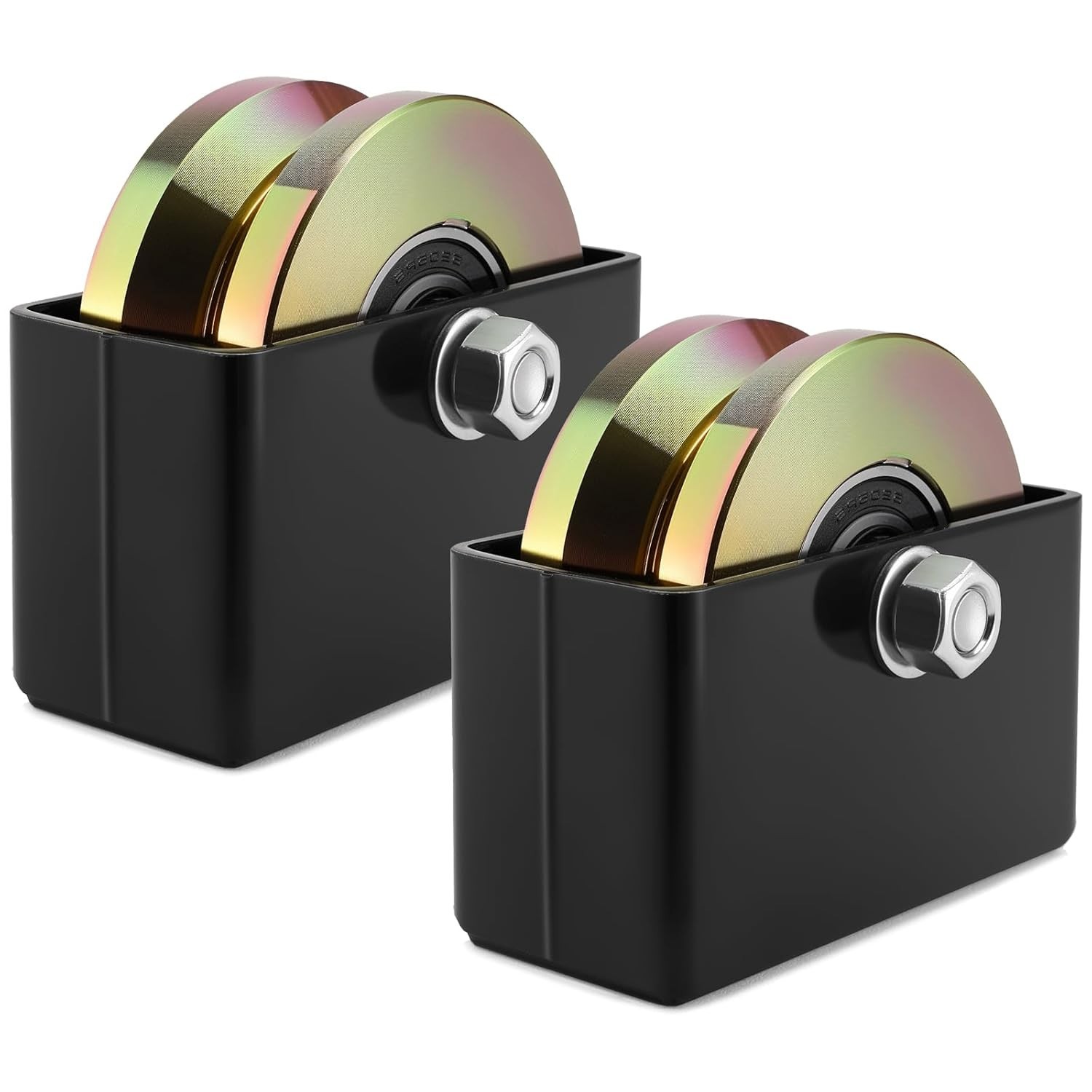 4" V Groove Industrial Sliding Gate Rollers w Welded Bracket for Driveway Fence