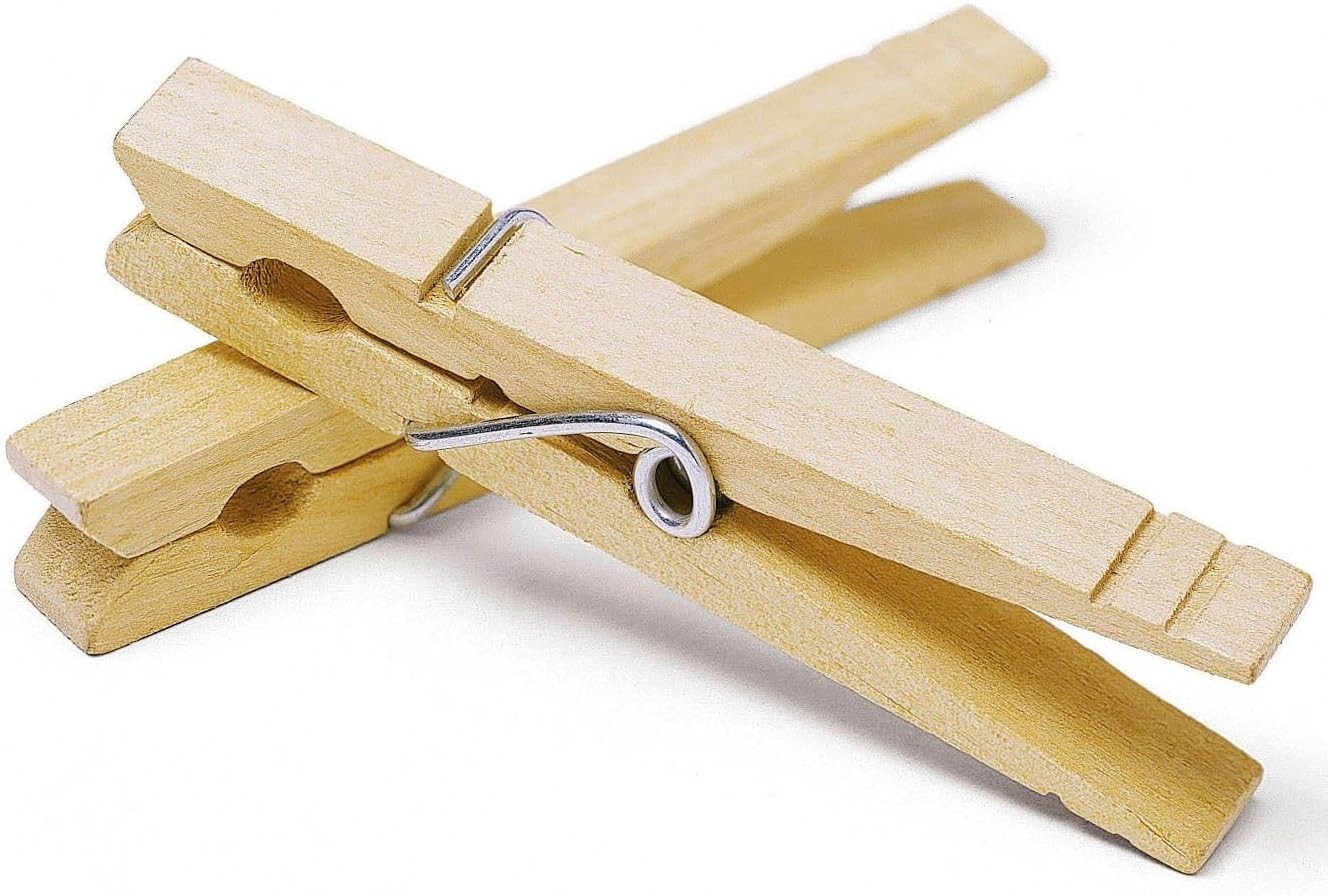 Multipurpose Wood Clothespins - Set of 400 for Versatile Use