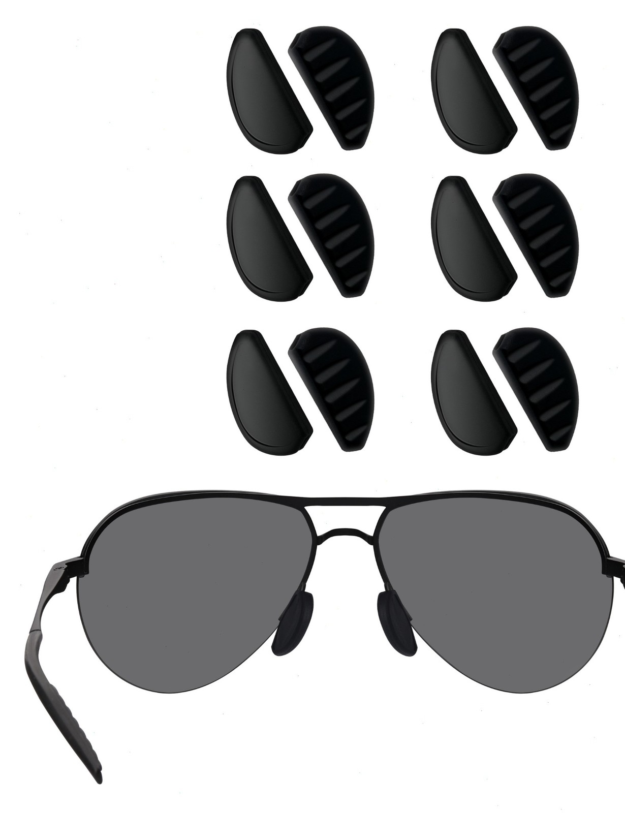 Replacement Silicon Nose Pads for-Costa Del Mar Galveston 06S9073 Sunglasses