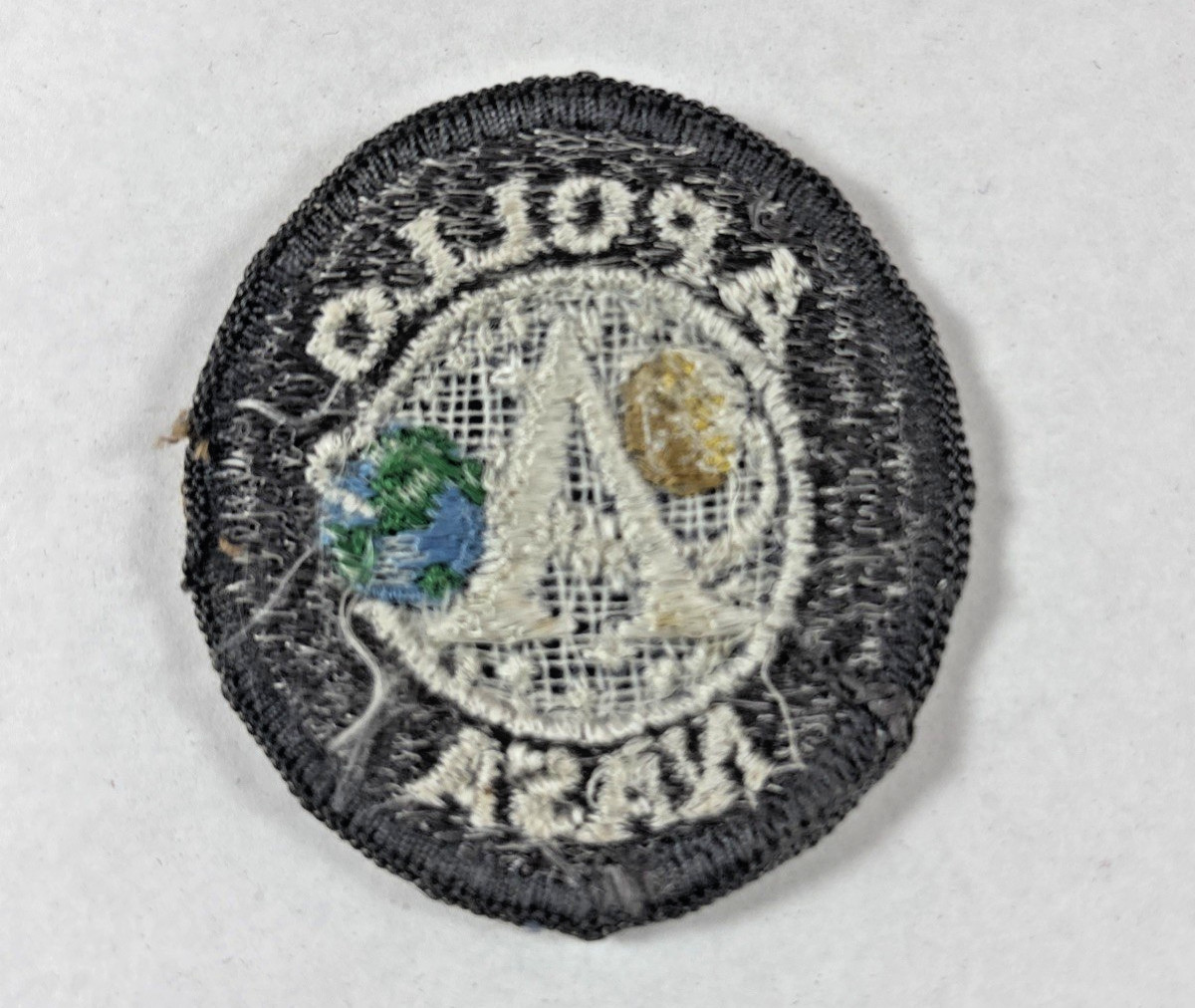 Vintage NASA Apollo Program Insignia Patch Official Emblem 2" Earth Moon A
