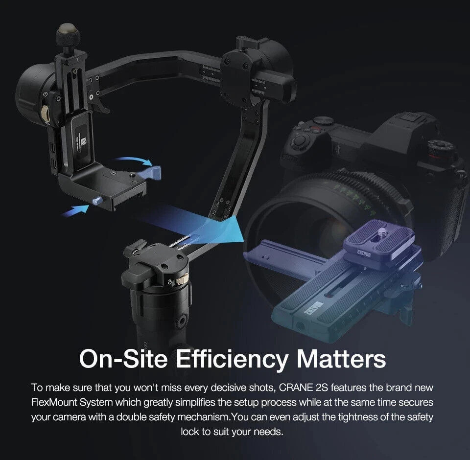 ZHIYUN CRANE 2S 3Axis Handheld Gimbal Stabilizer DSLR Mirrorless Camera