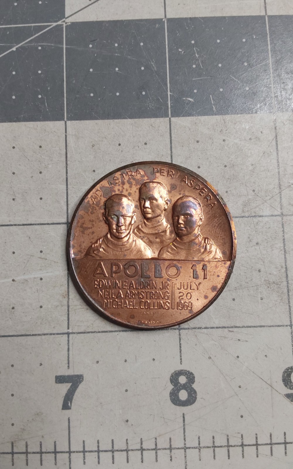 NASA Apollo 11 Space Program Medal APOLLO XI Coin Medal Aldrin Armstrong