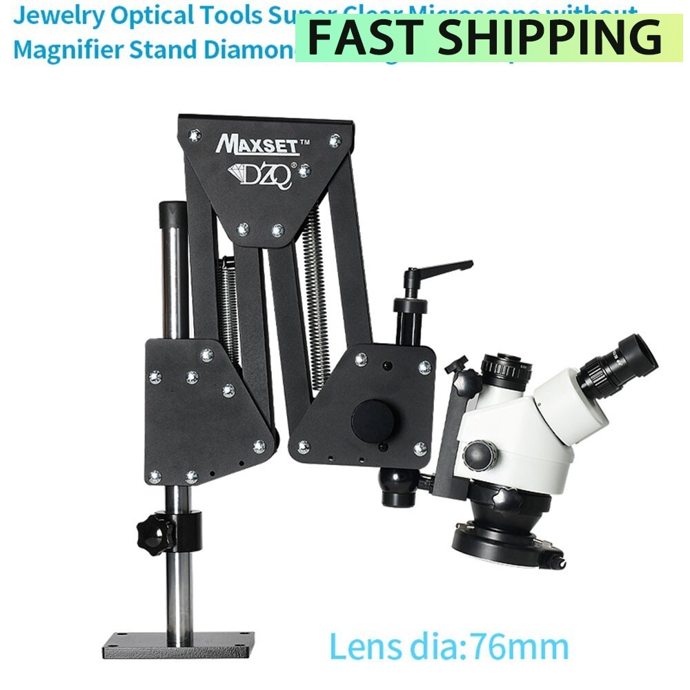 7X-90X Trinocular Stereo Microscope Camera 2K 24MP Magnifier Stand 144 LED