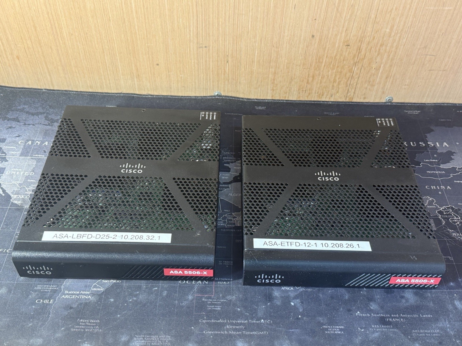 Lot of (2) Cisco ASA 5506-X  ASA5506 V05 Network Security Appliance Firewall