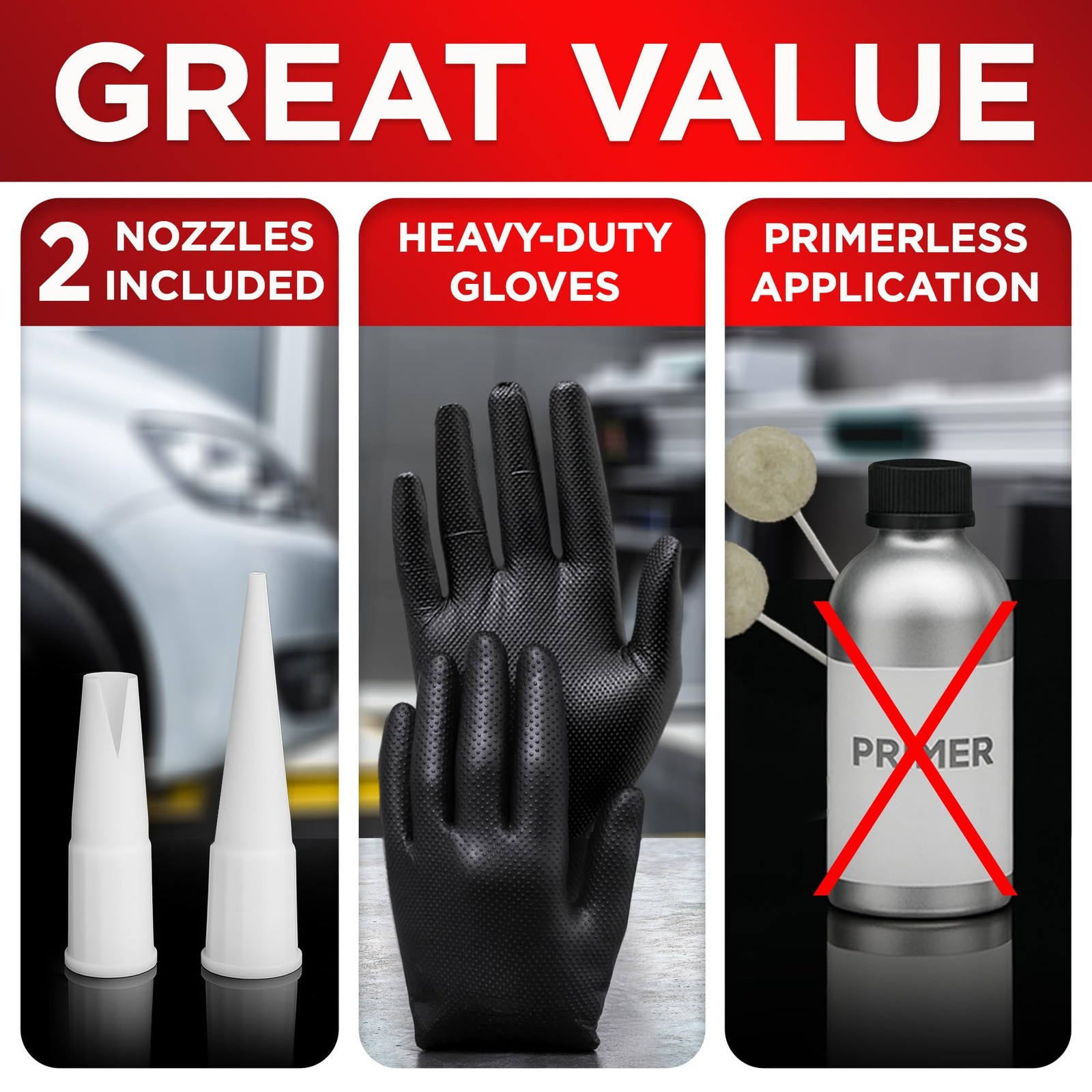 Windshield Adhesive – Easy to Apply – Fast Curing & Weather Resistant – High-
