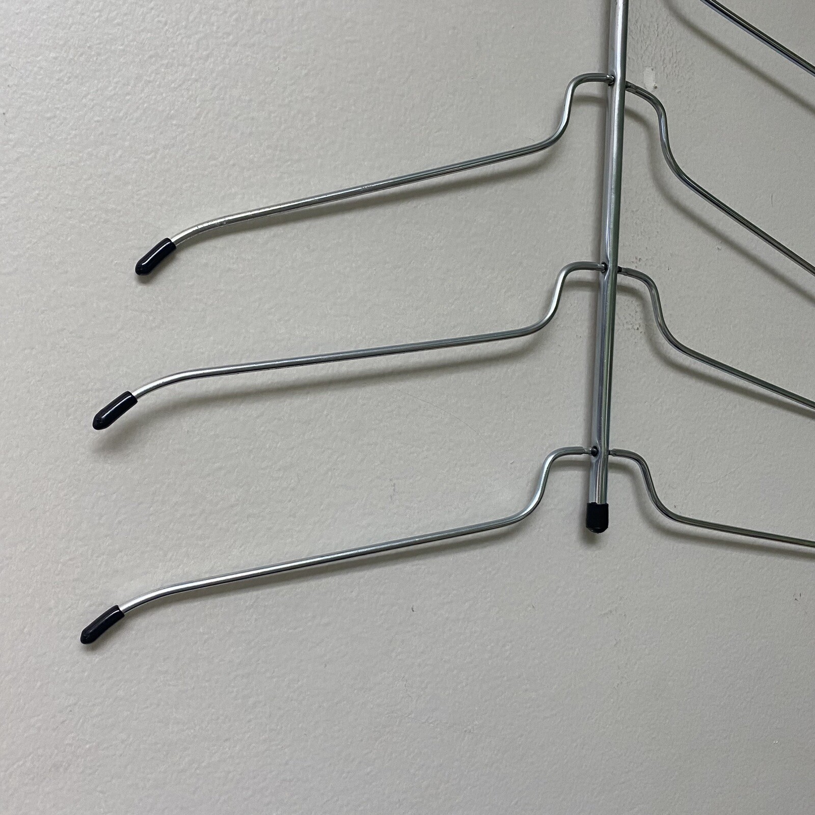 2 Six Tier Shirt/ Clothing Tree Hangers One Chrome One Red Pre-Owned