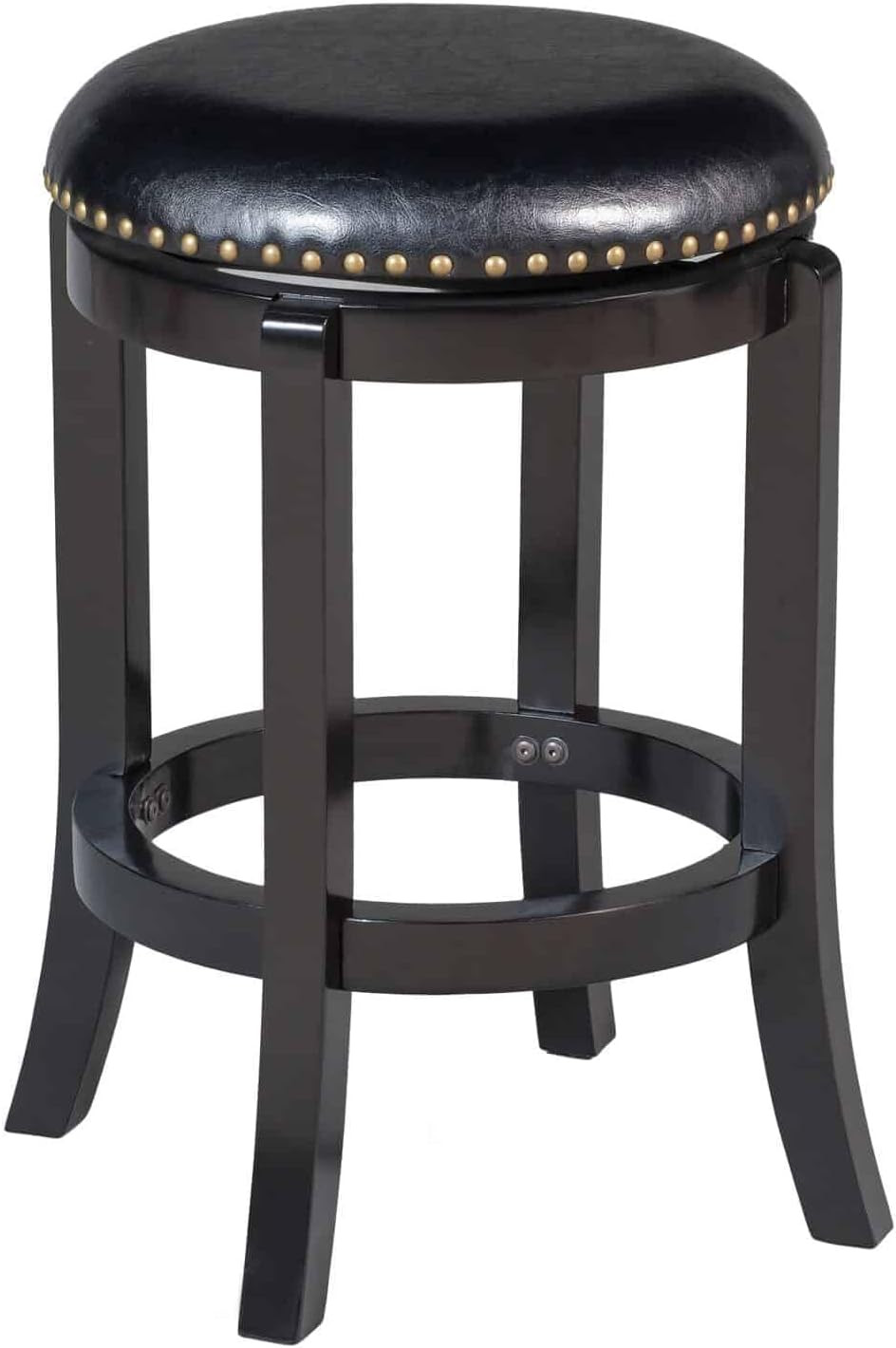 Stylish Black Cordova Backless Swivel Counter Stool for Modern Spaces