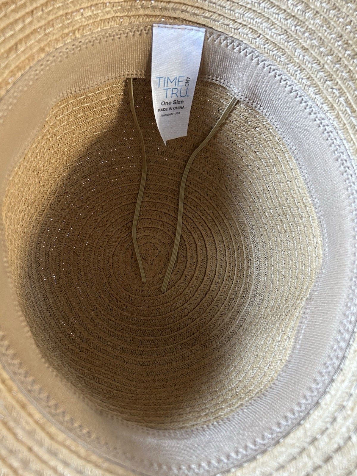 Time & Tru Women's Dark Natural Packable Adjustable Band Bucket Hat One Size NWT