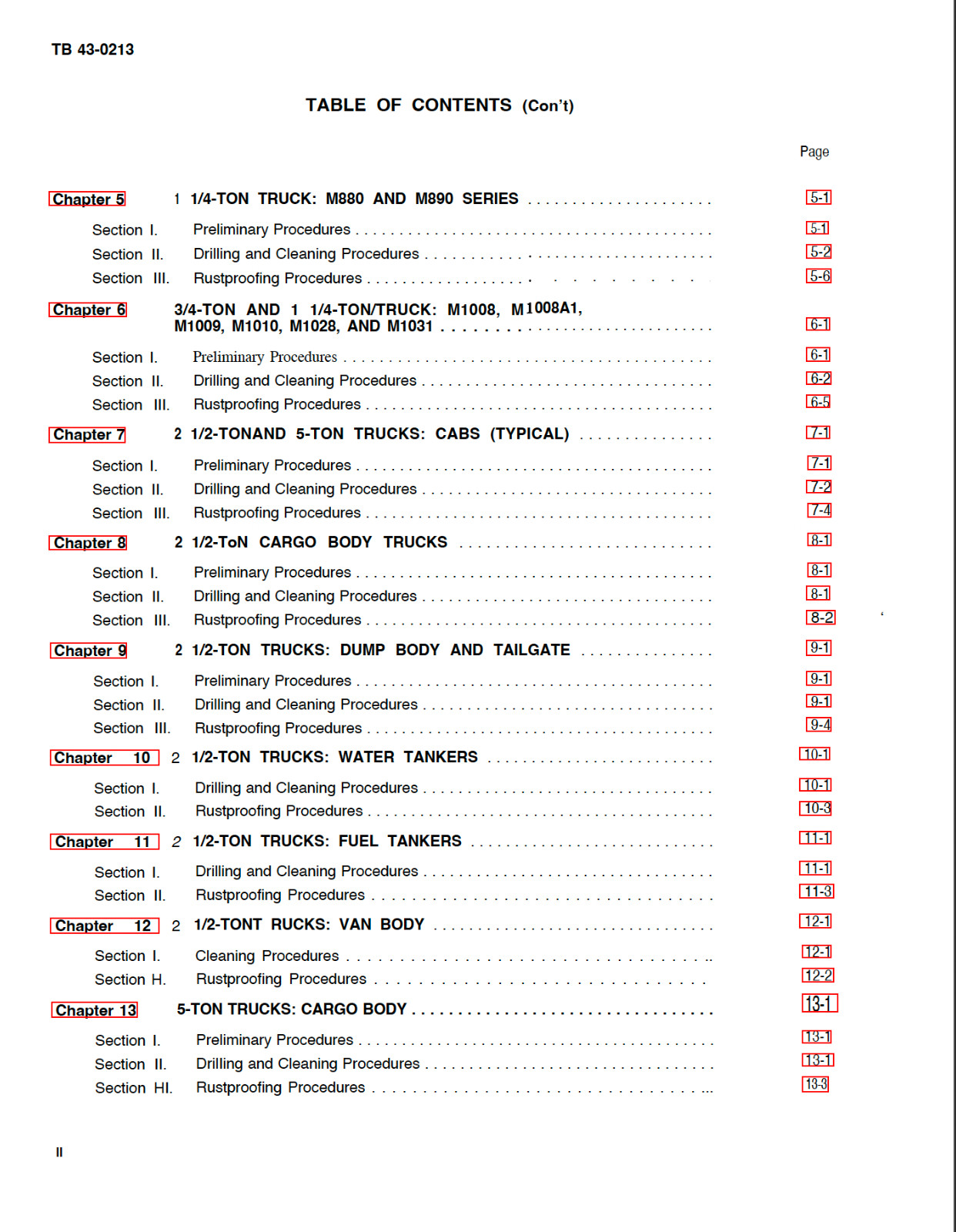 226 Page TB 43-0213 CORROSION PREVENTION & CONTROL TACTICAL VEHICLES on Data CD