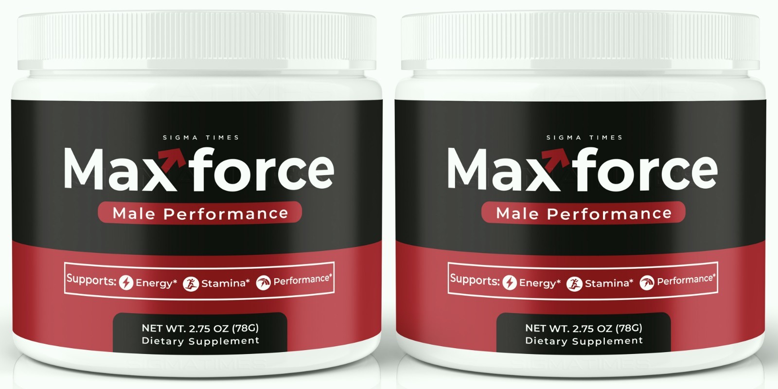 Max Force Powder for Men, MaxForce Male Health & Performance Supplement - 2 Pack