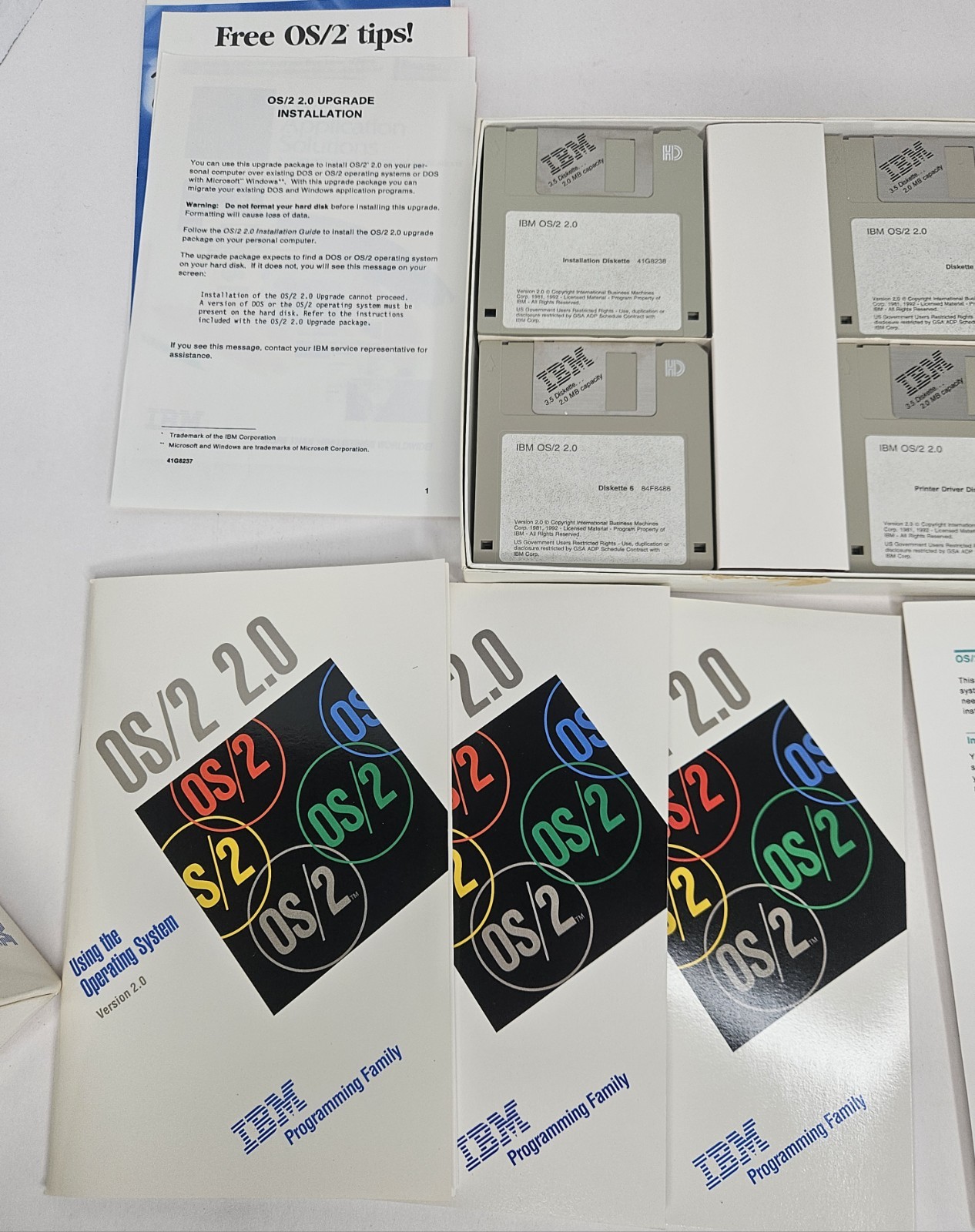 Vintage IBM OS/2 2.0 Full Version 3.5" in Original Box