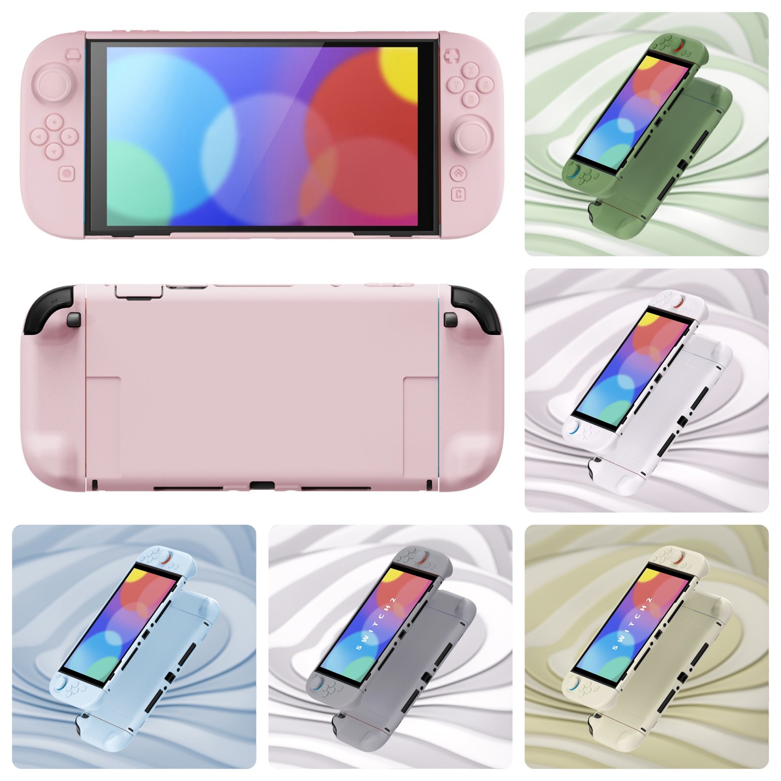 PlayVital Hard Case Protective Shell Cover for Nintendo Switch 2 Thumb Grip Caps