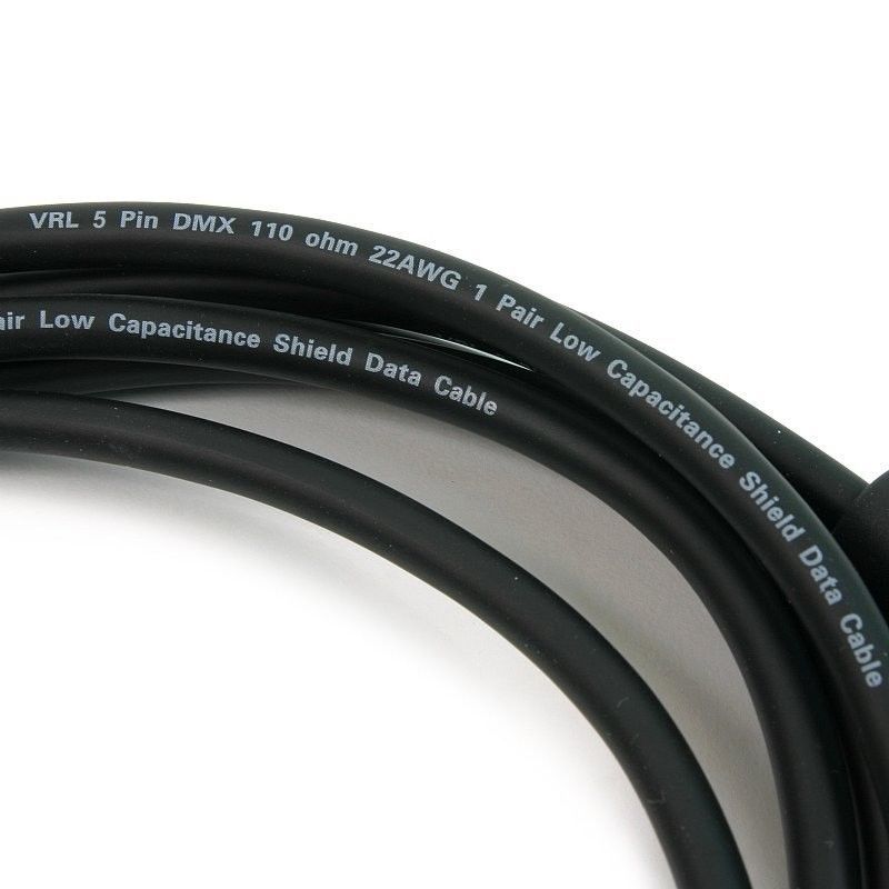 4 VRL 5 Pin 25' ft DMX Pro DJ Shielded Lighting Light Data Cables - 22 Gauge