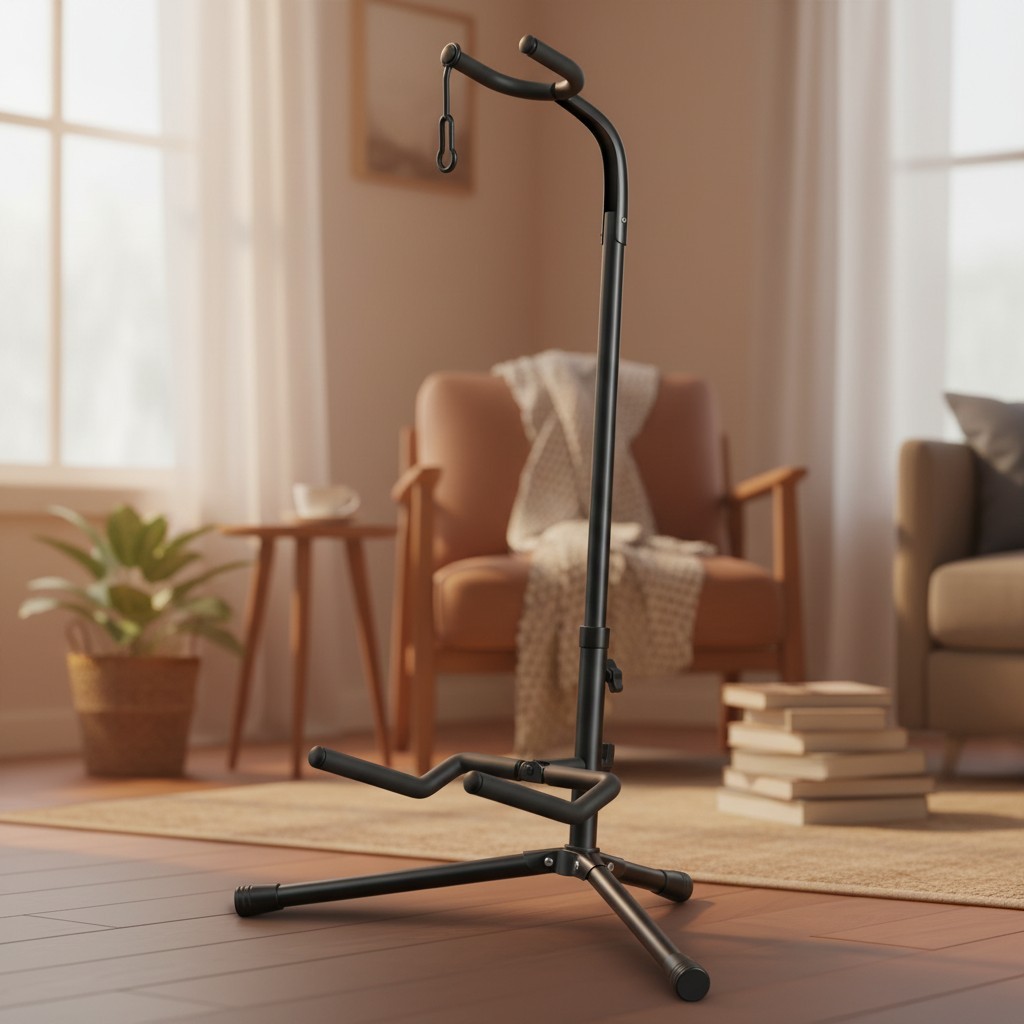 Adjustable Guitar Stand for Electric and Classical Instruments, 20LB Capacity