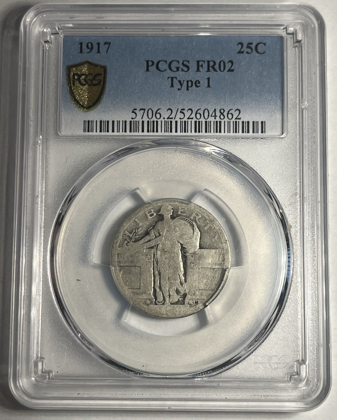 1917 TYPE 1 STANDING LIBERTY QUARTER GRADED PCGS FR02 LOWBALL