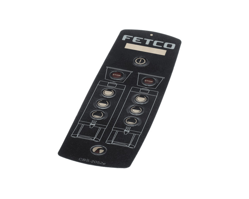 Fetco 1045.00010.00 Overlay, Control Panel, CBS-2052E, 005