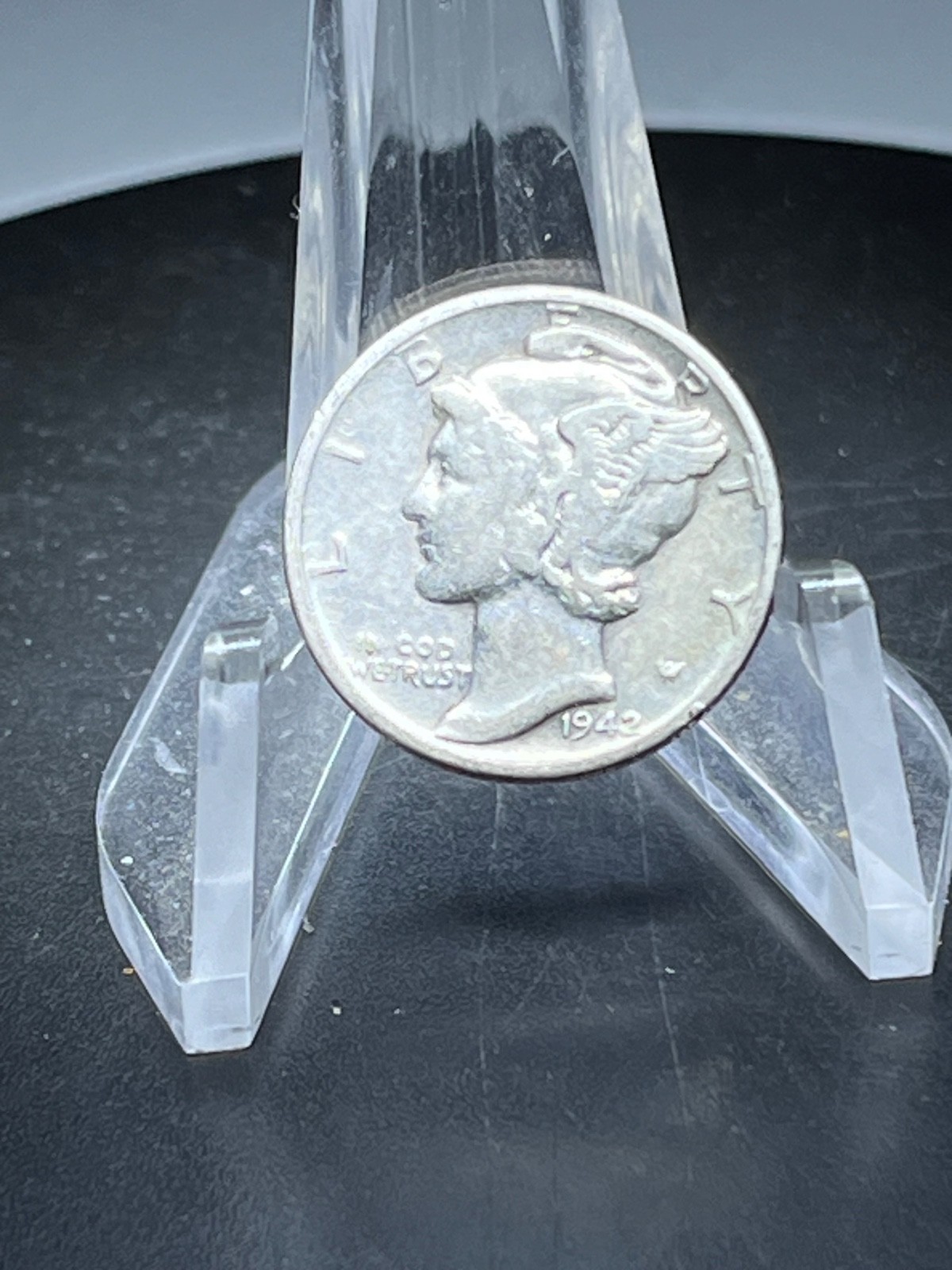 1942  Mercury Dime - Actual Silver Coin XF # CB108