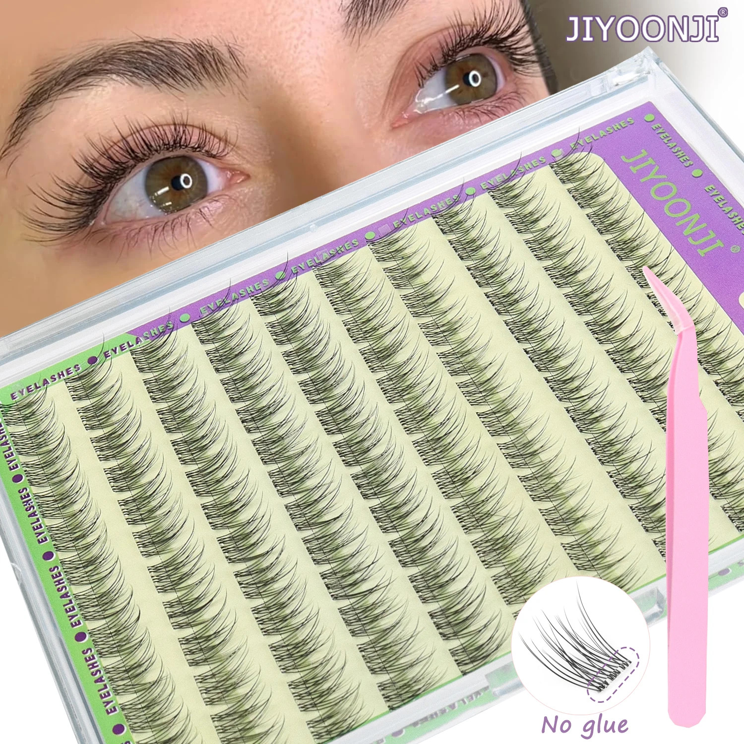 120PCS Natural Self Adhesive Eyelashes Clusters Reusable Wispy Cluster eyelashes