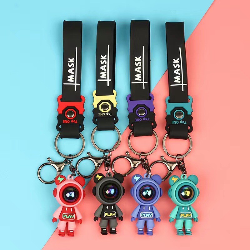 Space Bear Astronaut Bag Backpack Keychain Pendant