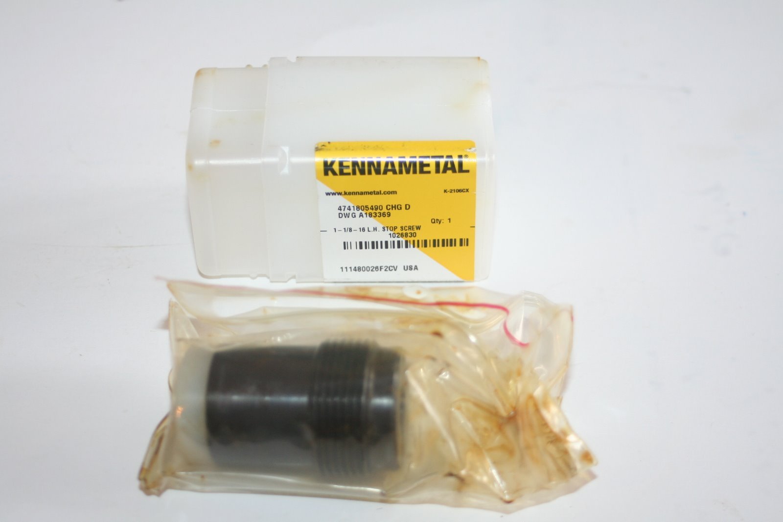 Kennametal Dwg A183369 Stop Screw 1-1/8-16 L.h., 4741805490