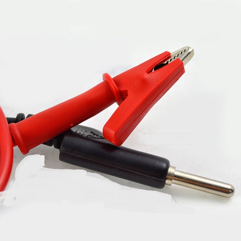 Dual Banana Plug To Alligator Test Probe Clamp Clip Cable 1M 3Ft Cord Lead