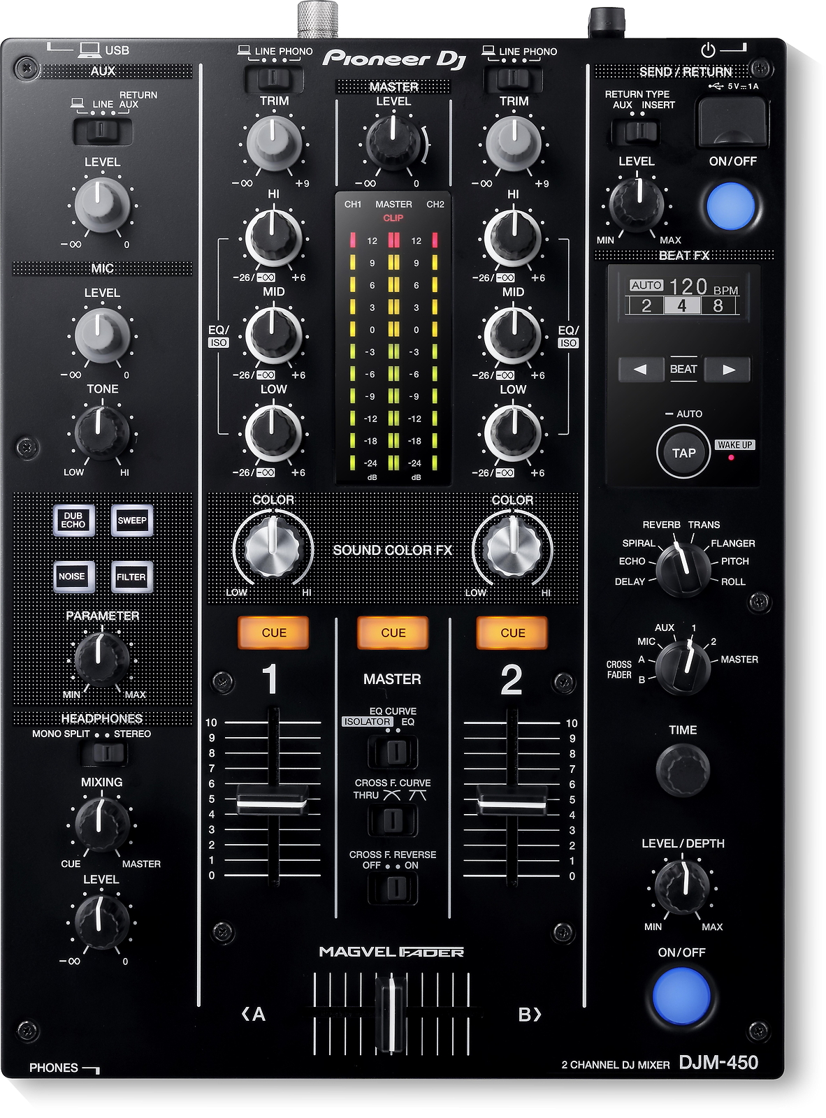 Pioneer DJM-450 2-Channel DJ Mixer, DJM-450 2-Channel DJ Mixer,