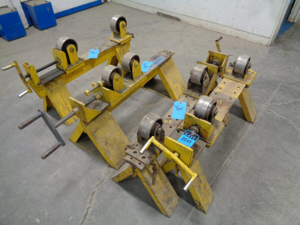 PIPE TANK TURNING IDLER ROLLS - 8" to 28" ROLL ADJUSTMENT - (4) SETS -  #27902