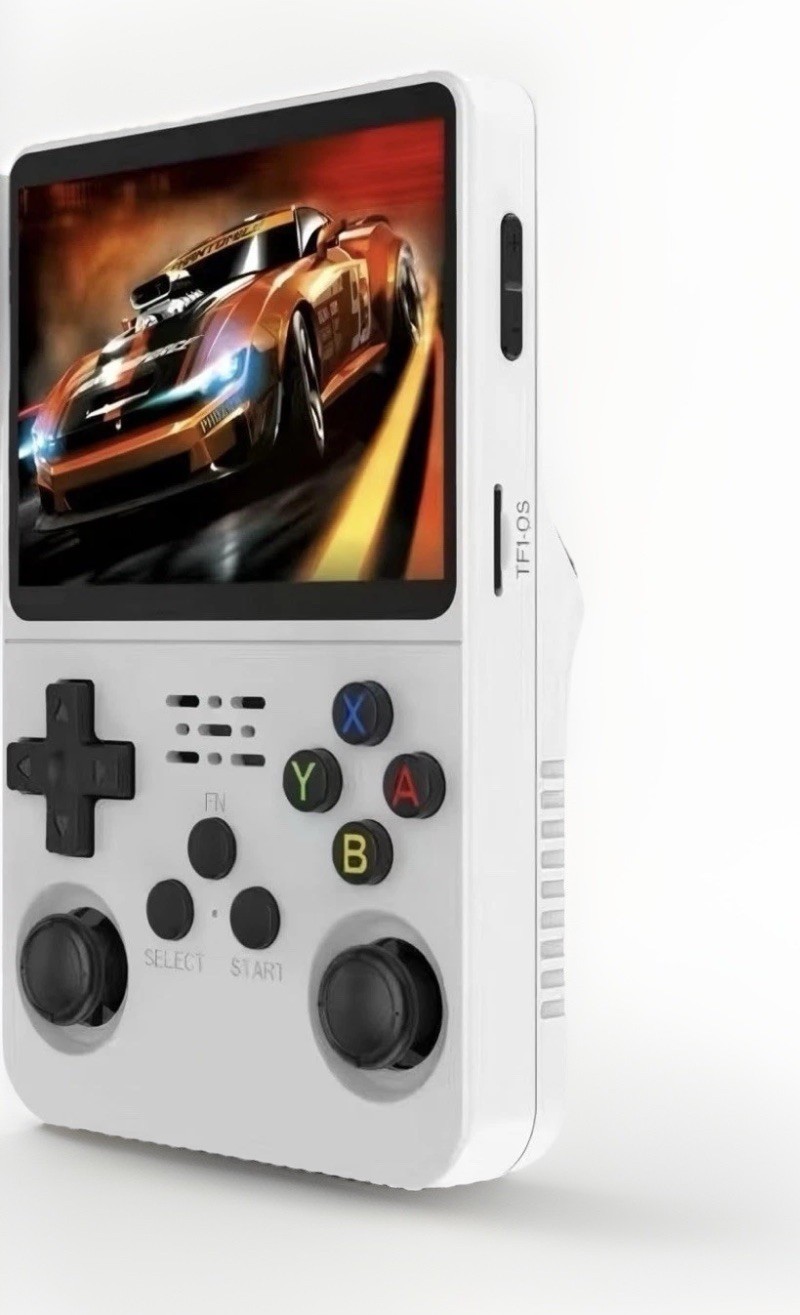 R36S Retro Handheld Game Console 3.5” IPS Linux 64GB 3200mAh White