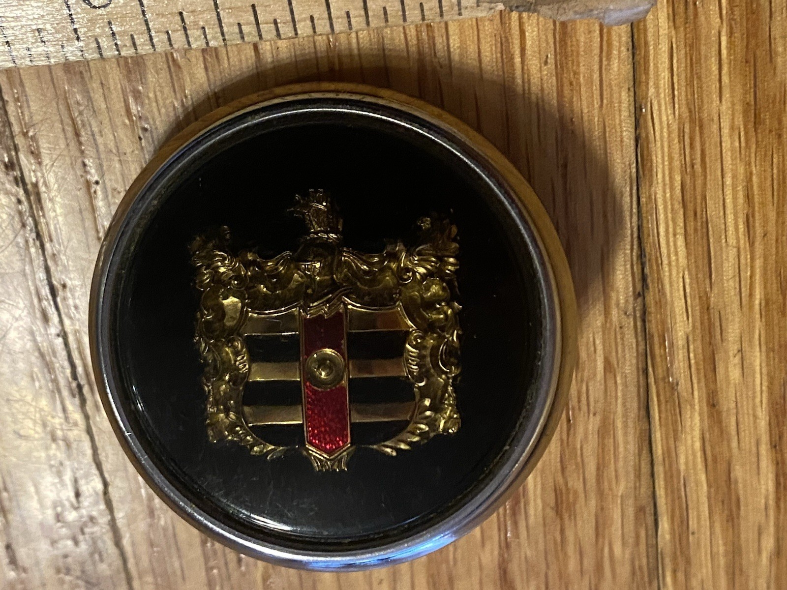 Vintage 1949-50 Dodge Radio Grill Dash Emblem - DODGE CORONET WAYFARER