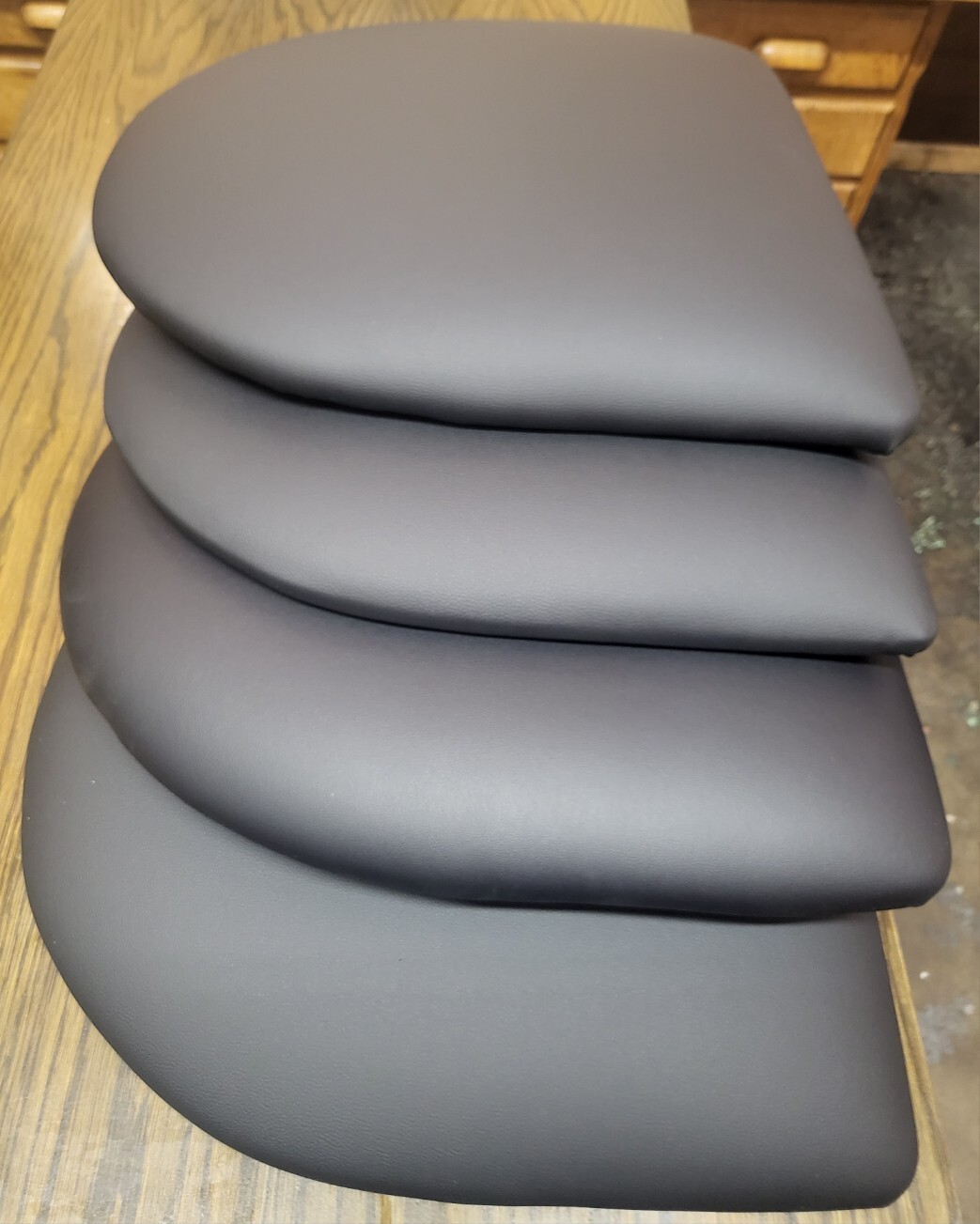 Set of 4 Staple Vinyl Pads Restaurant Dining Cushion Seat Replacement for Chair