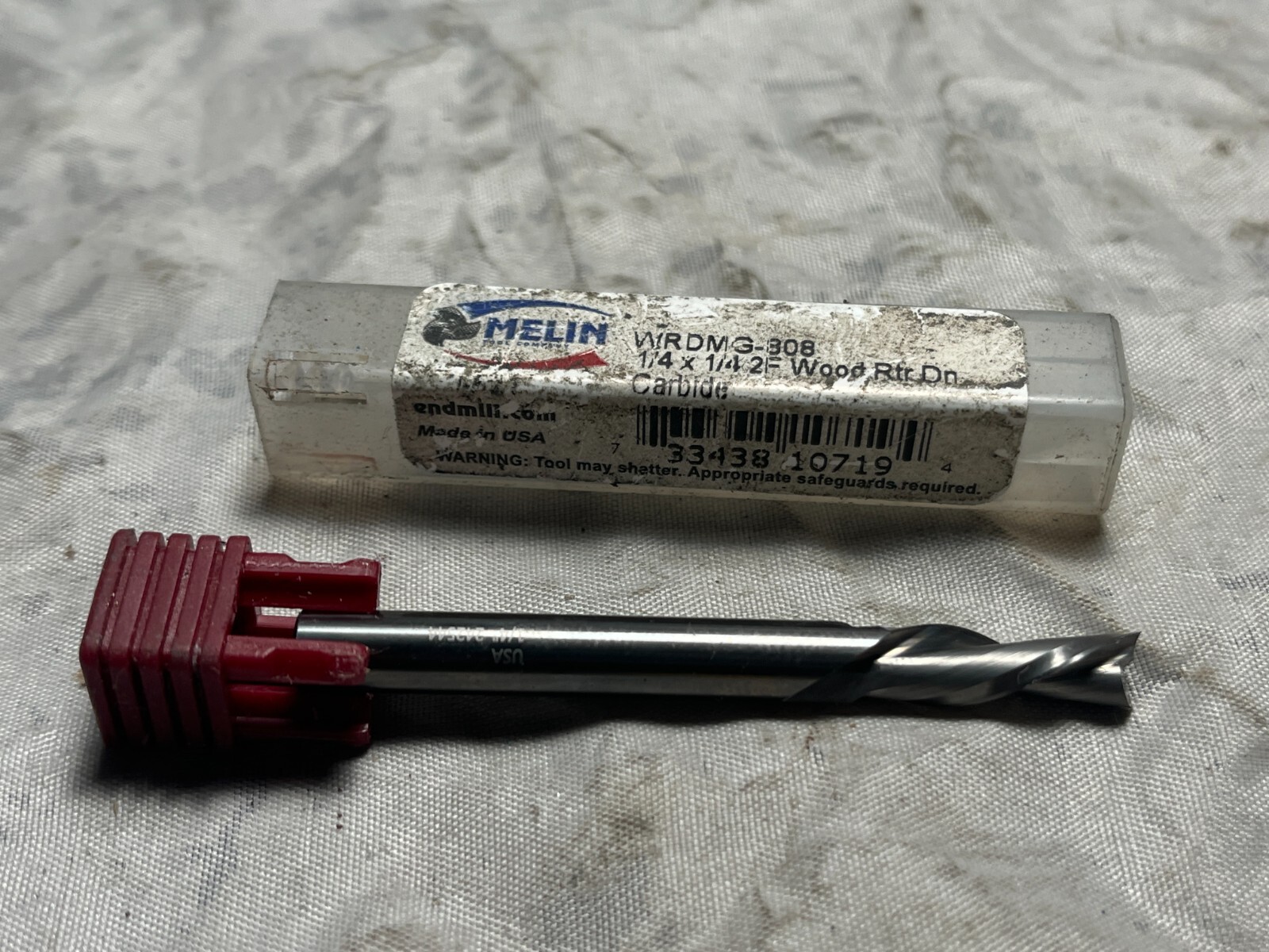 NEW WRDMG-808-L 1/4 x 1/4 Carbide LHS, RHC MELIN 2 Flute Router Bit