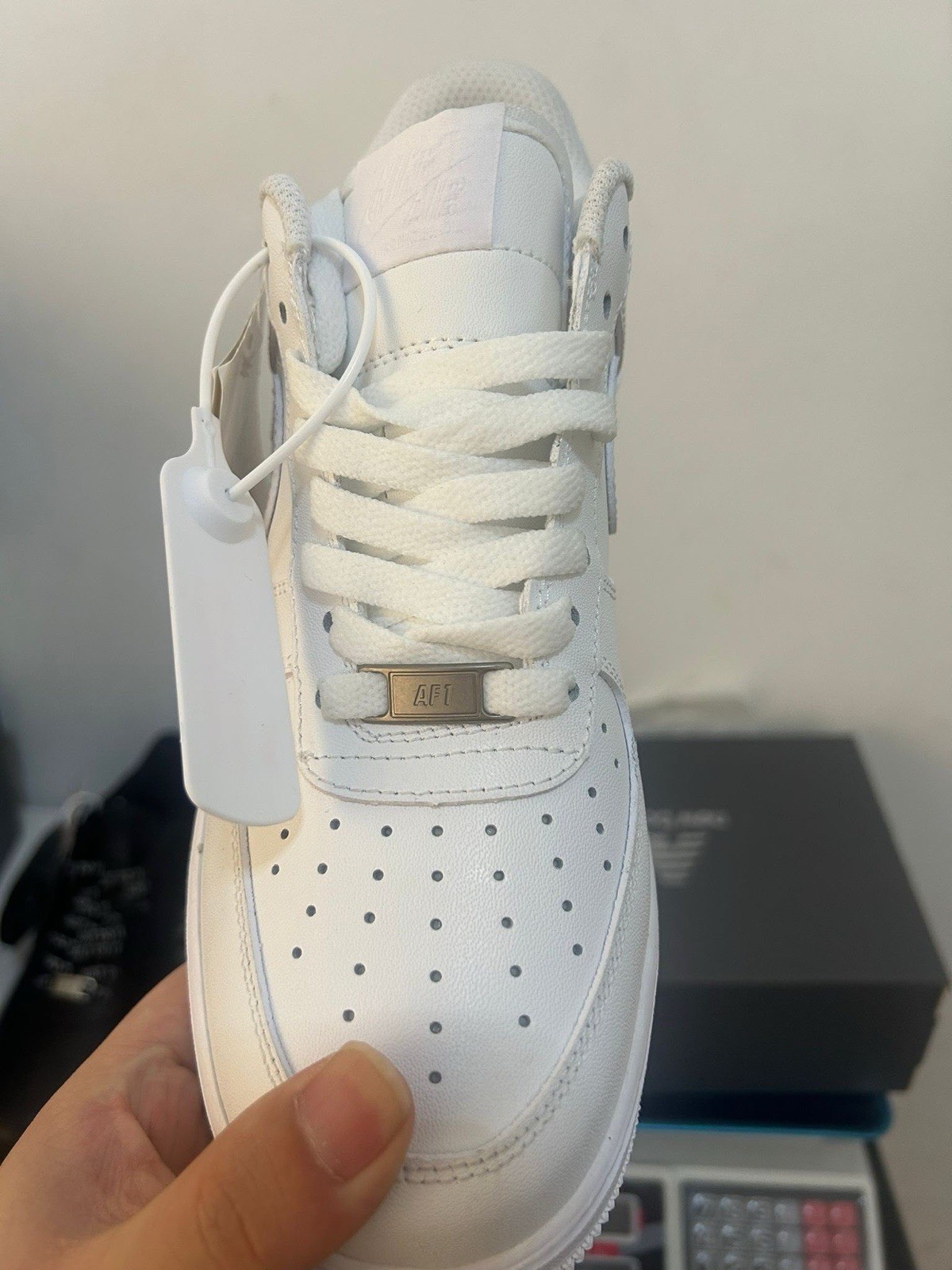 Nike Air Force 1 Low Top Men's White Solid Lace-Up Athletic Sneakers