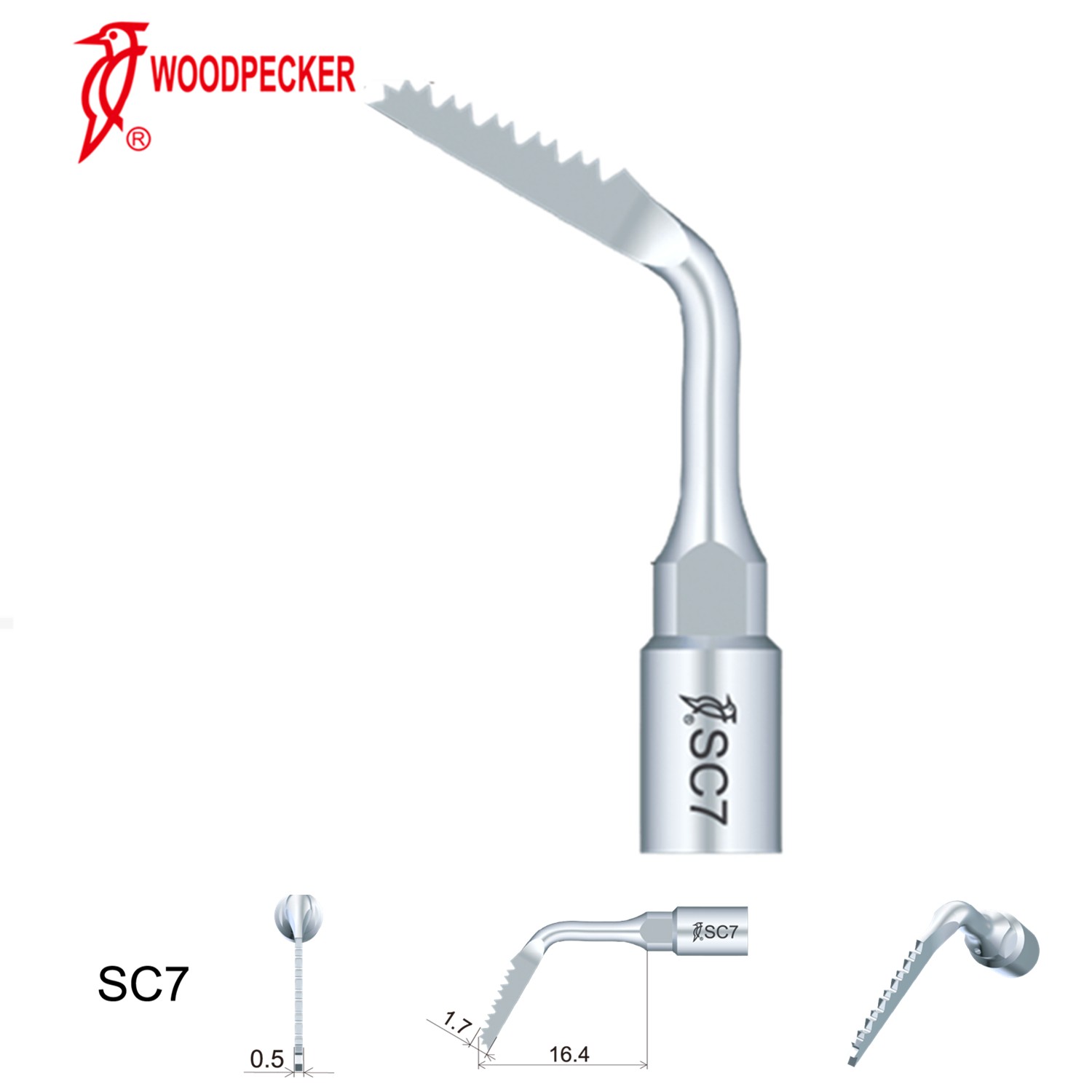 Woodpecker Piezo Teeth Extraction Tips SC7 for Surgic Smart & AI Surgery