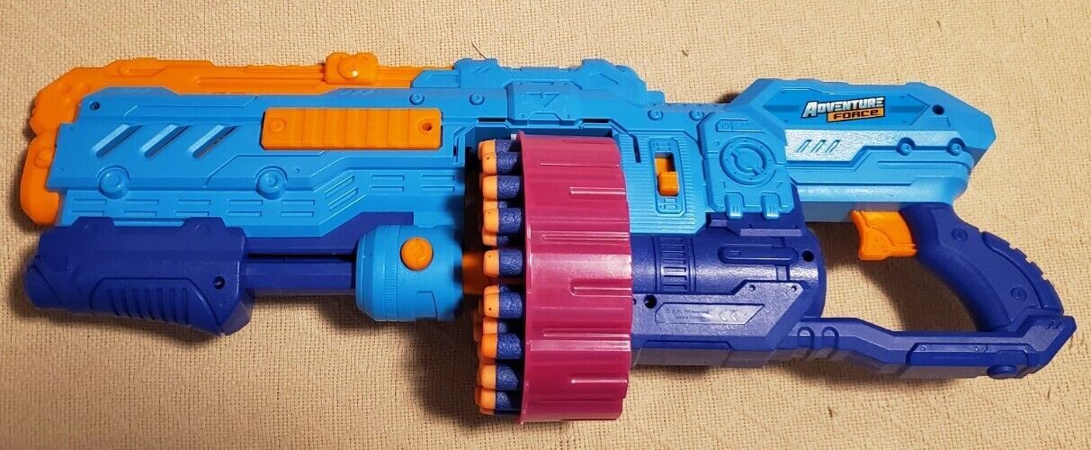 Adventure Force Super Drum Dart Blaster TESTED Working
