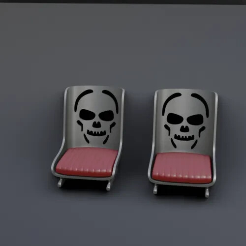 1:16  Scale Hot Rod Seat Set with Skull Cutouts