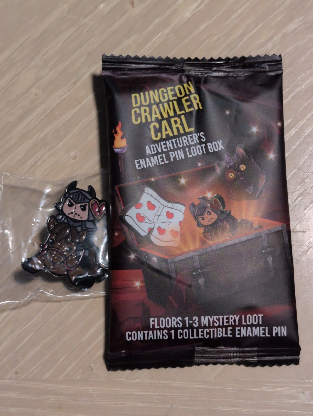 Dungeon Crawler Carl Enamel Pin – Foam Brain Games – Kimaris Toy