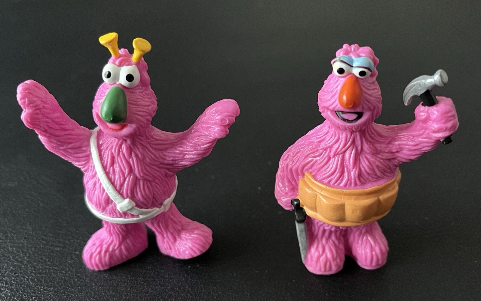 Vintage Sesame Street Muppets Honker Telly PVC Figure Applause 1988 Lot Of 2