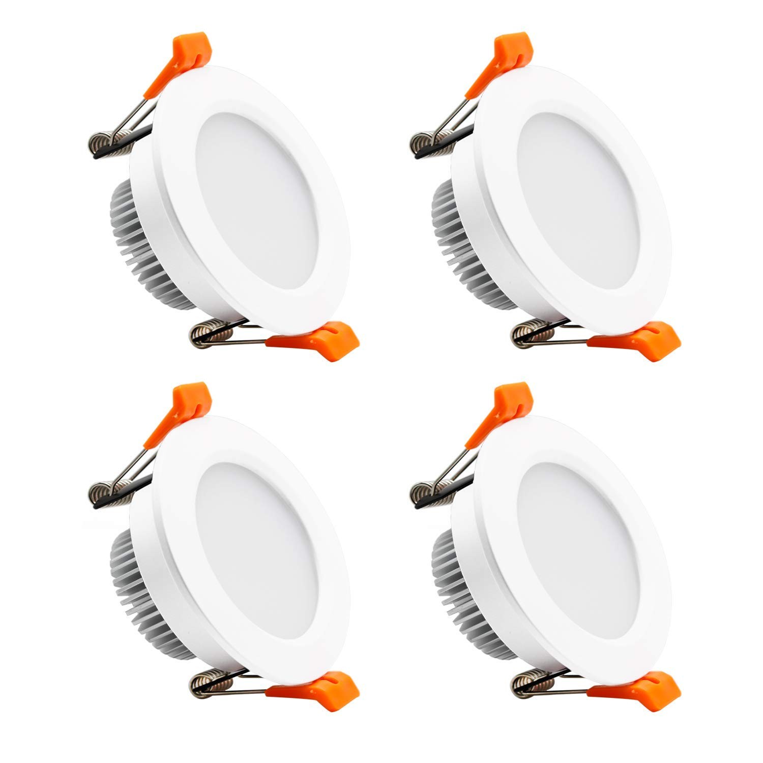 YGS-Tech 2 Inch LED Recessed Lighting, 4 Pack (White), 3000k (Warm White)
