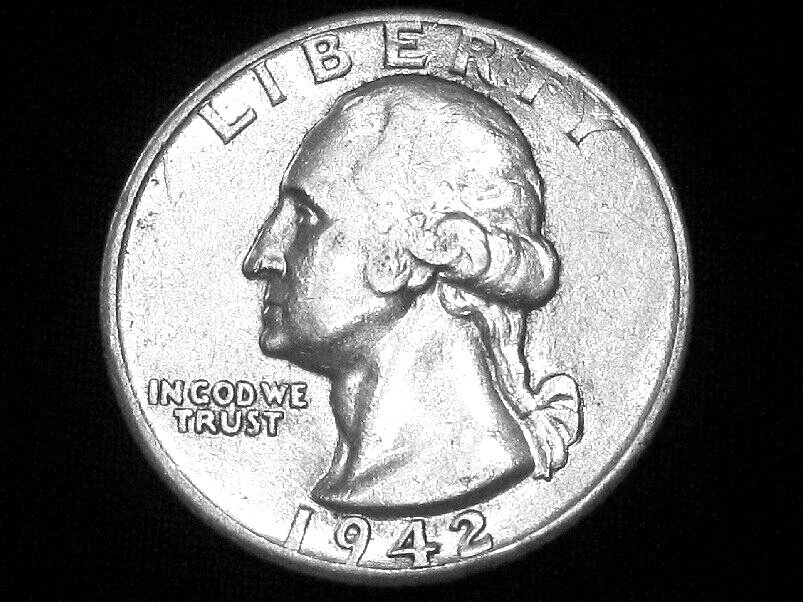 1942-D Washington Quarter --- Almost Uncirculated