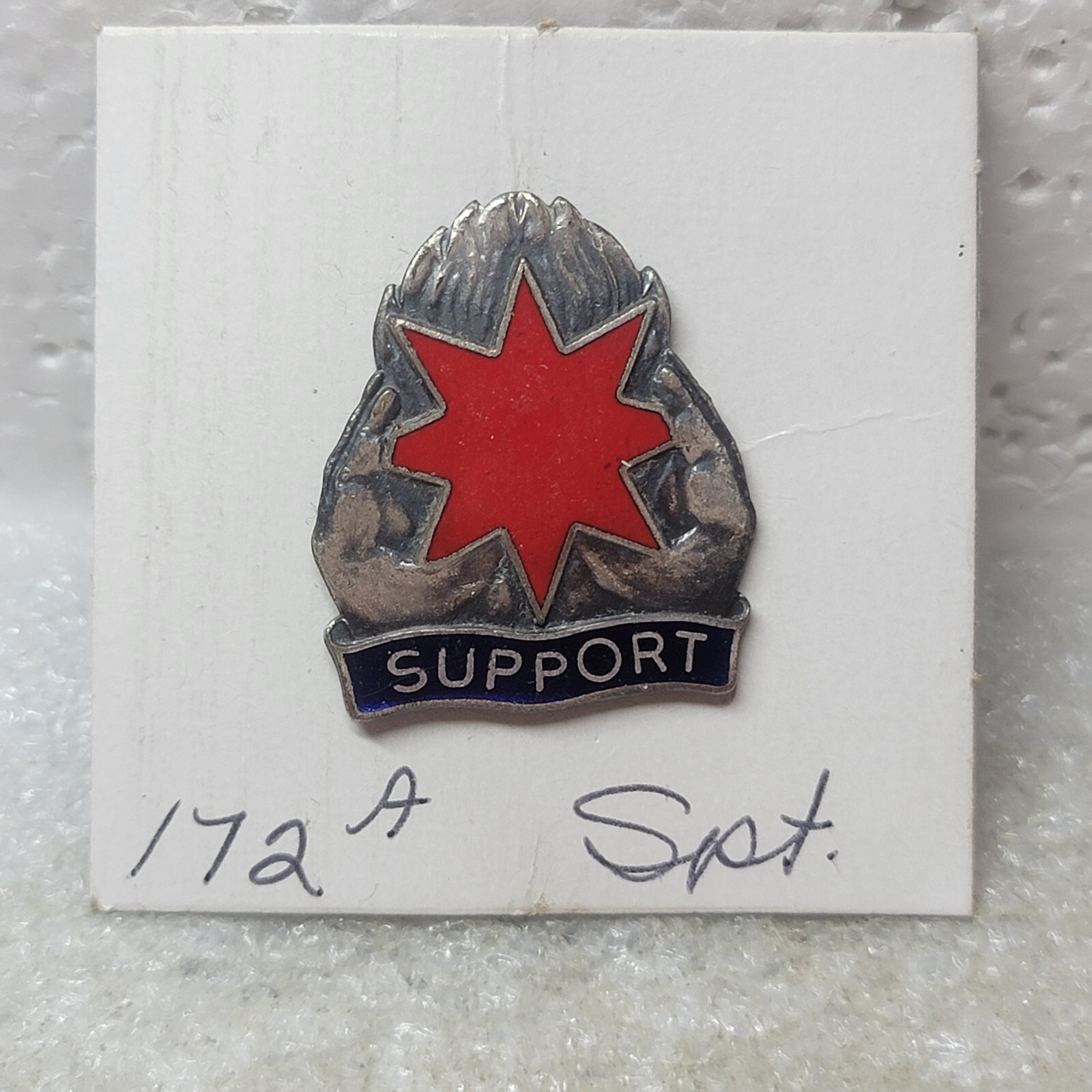 Authentic US Army 172ND Support Battalion DI DUI Unit Crest Insignia Pin