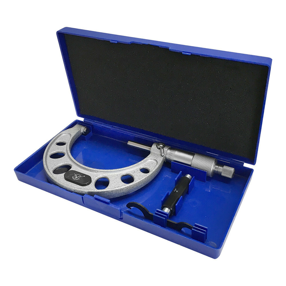 2- 3" Range Baked Enamel Finished Frame Outside Micrometer 0.0001 Grad  Accuracy