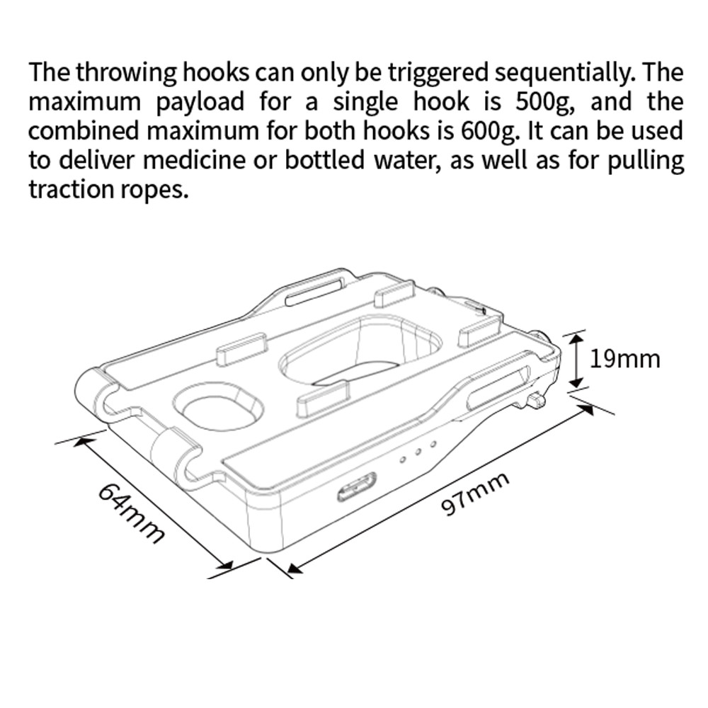 CZI TH2 Dropping System – 2-Stage Payload Thrower for DJI Matrice 4, 600g Max