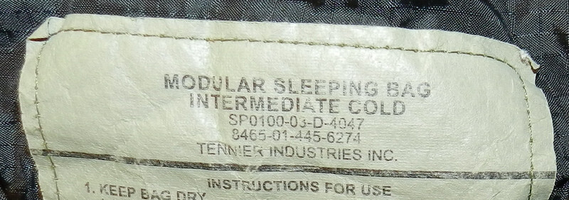 TENNIER Modular Sleeping Bag Intermediate Cold Black Zip Drawstring Mummy