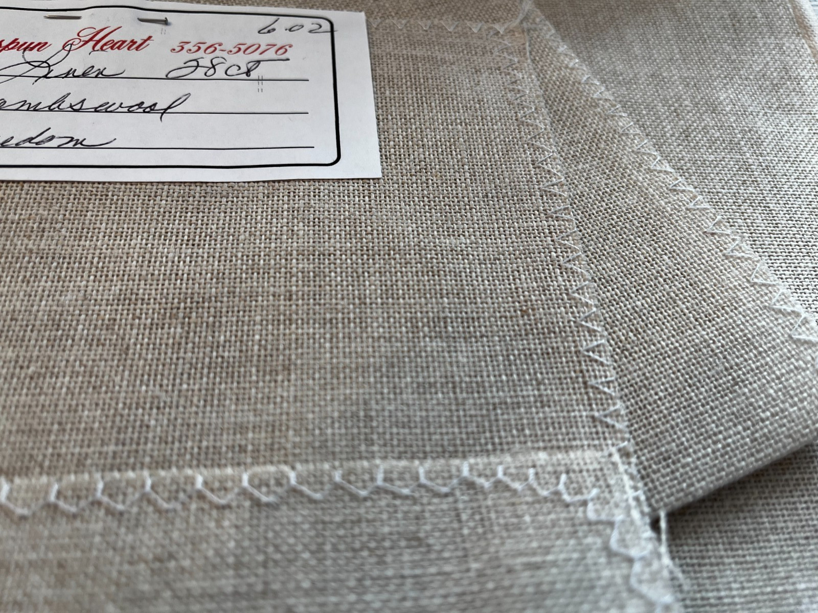 28 CT Lot Linen Cross Stitch Fabric - 4 Pieces (See Description)