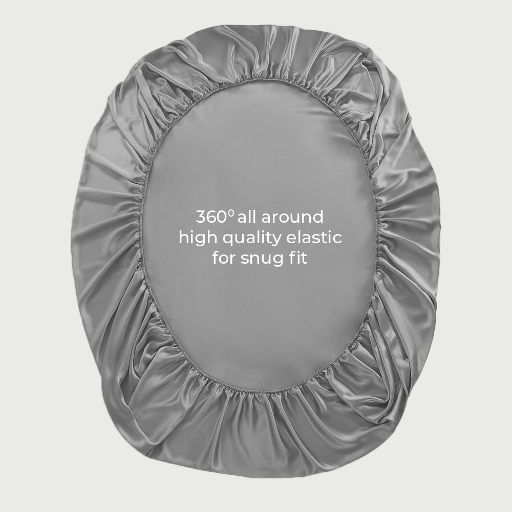 Fitted Sheet Only Viscose Derived from Bamboo, Bottom Sheet for Queen Size Be...