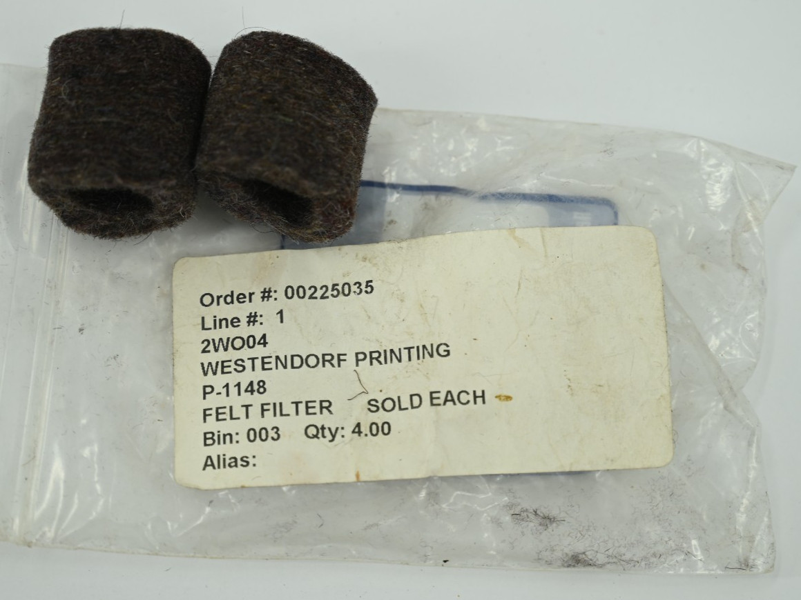 Lot of (2) Westendorf Printing Felt Filter P/N P-1148