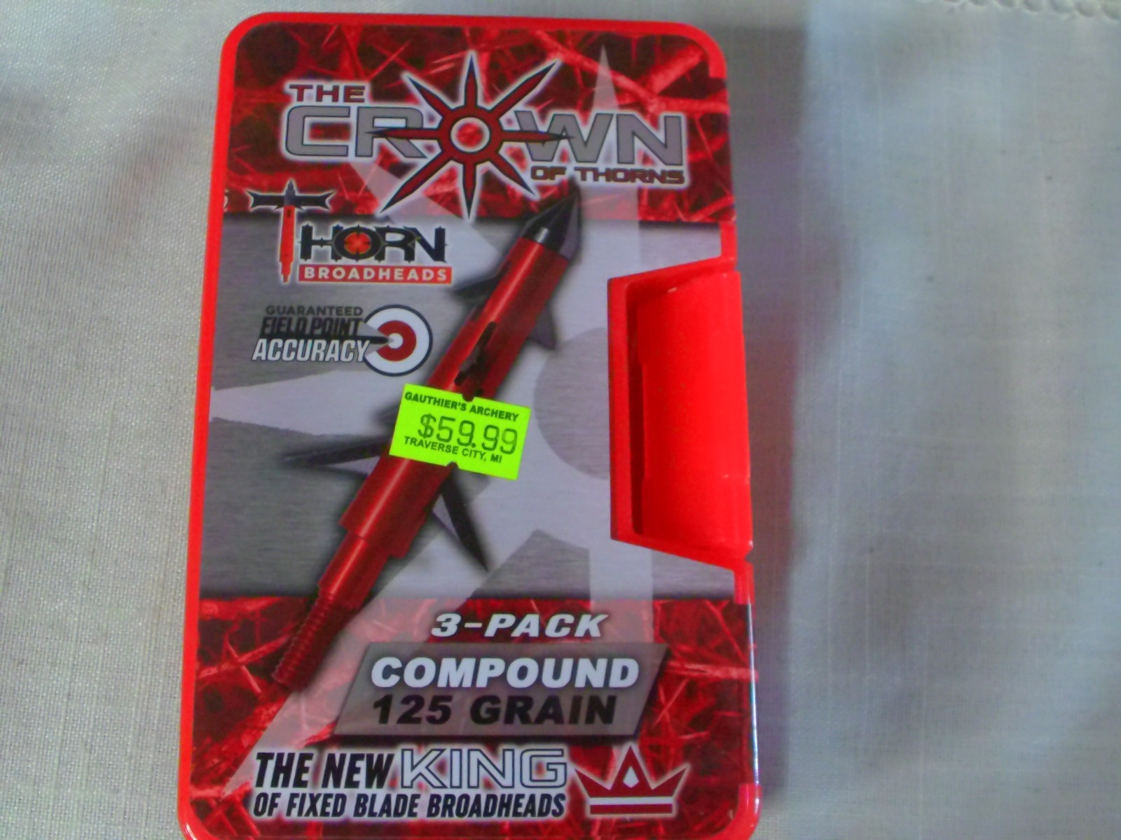Thorn CROWN OF THORNS COMPOUND broadhead 125 GRAIN 3. 25 INCH CUT 3 PACK