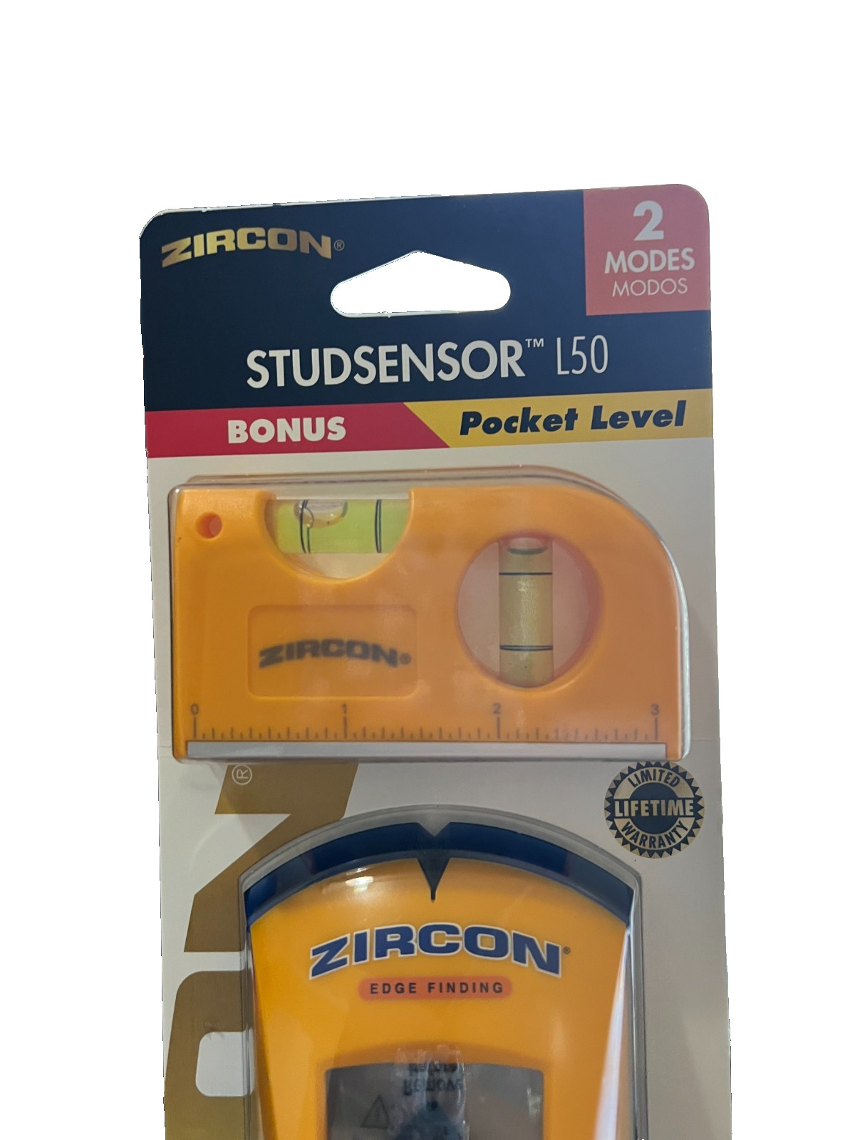 Zircon StudSensor L50 Edge Finding Electronic Stud Finder Sensor w/Pocket Level