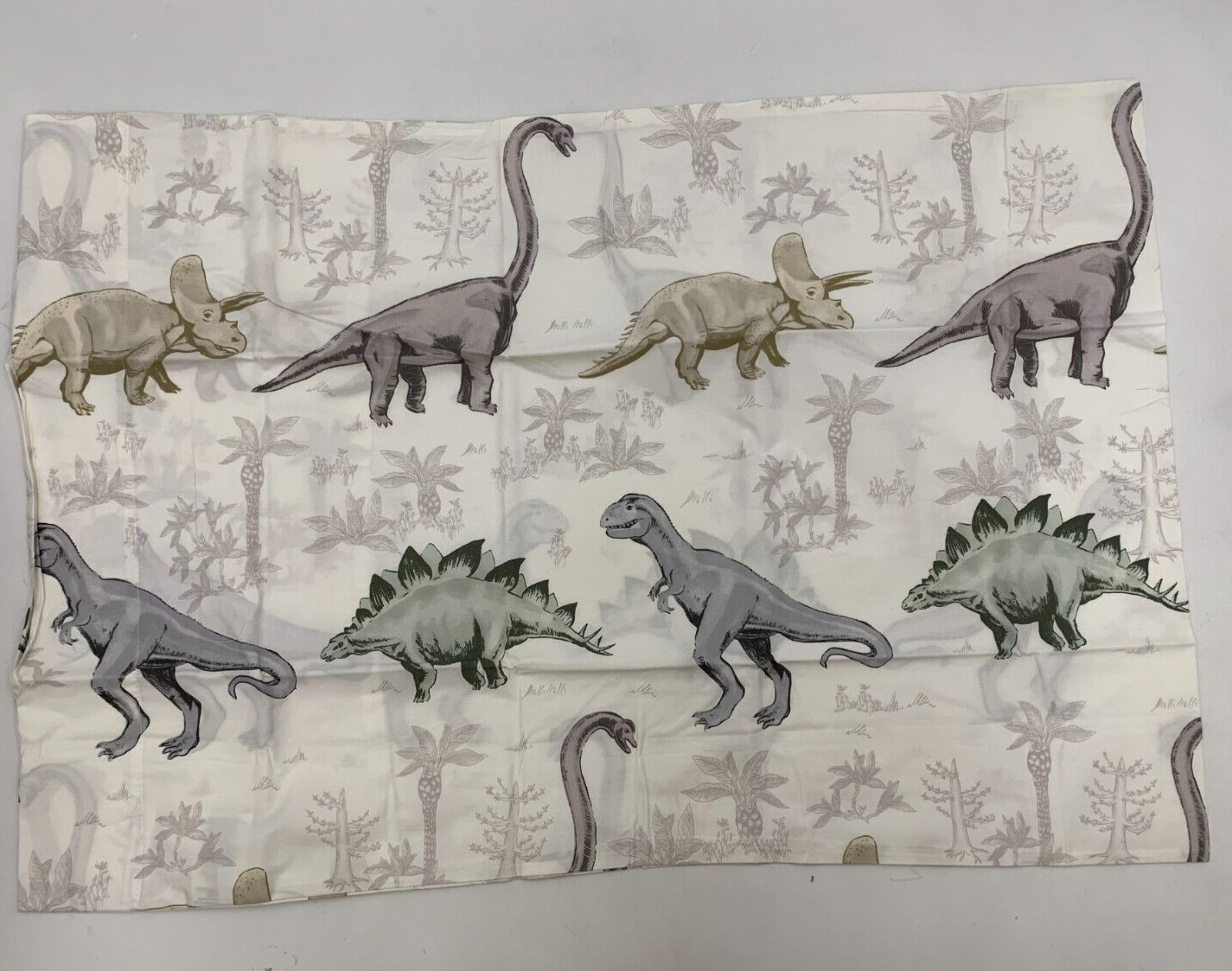 Pottery Barn Kids Oliver Pillowcase Standard Dinosaur #H431
