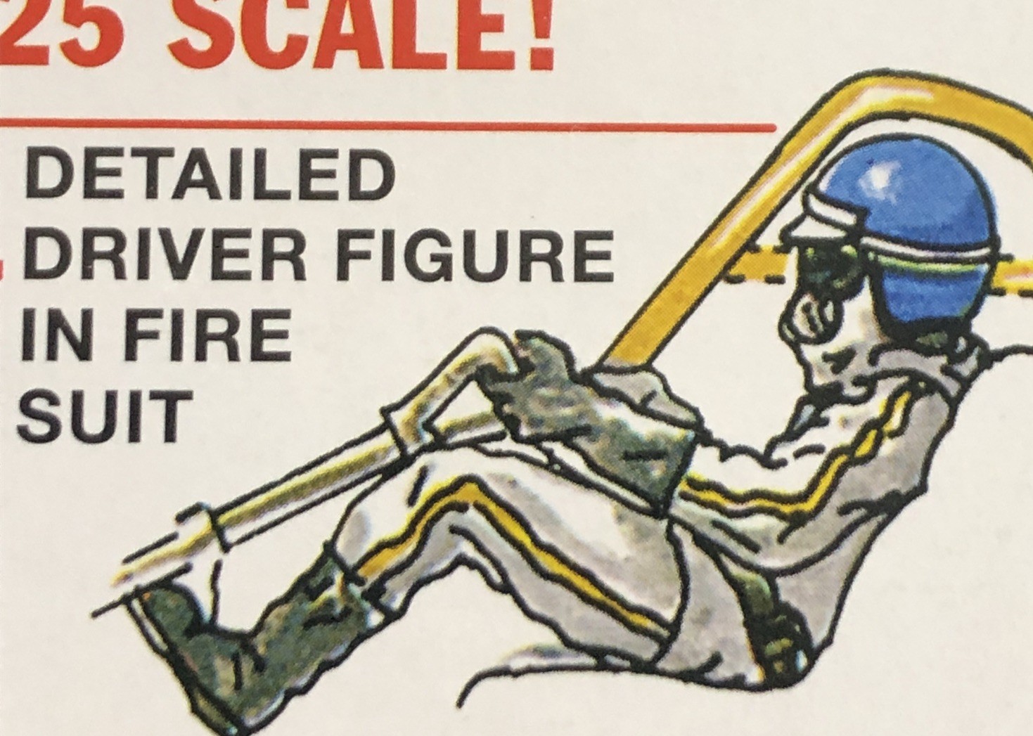 Diorama Funny Car Driver W Fire Mask & HELMET Drag Racing 1:25 LBR Model Parts